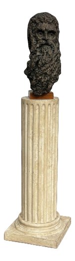 Large Bust on Corinthian Column Display Stand