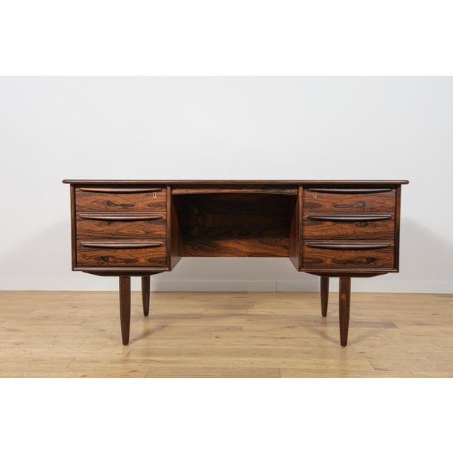 Mid-Century Modern Rosewood Desk by Svend Åge Madsen for Falster Møbelfabrik, Denmark, 1960s For Sale - Image 11 of 18