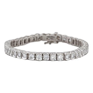 4.70ctw Diamond Tennis Bracelet Platinum 7" 5.2mm For Sale