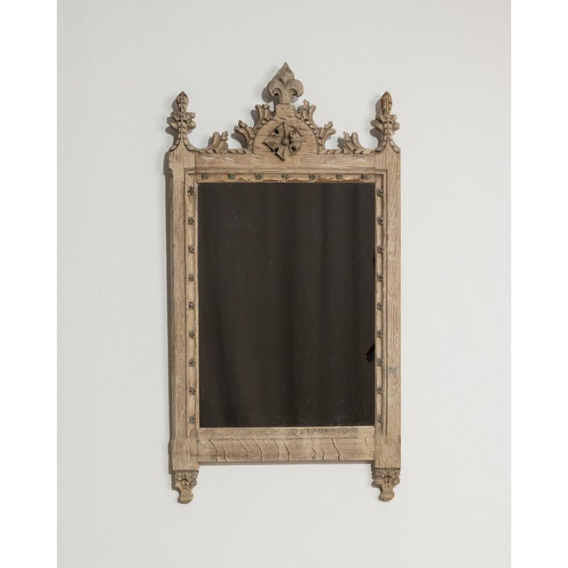 19th Century France Tan Wood Mirror For Sale - Image 4 of 10