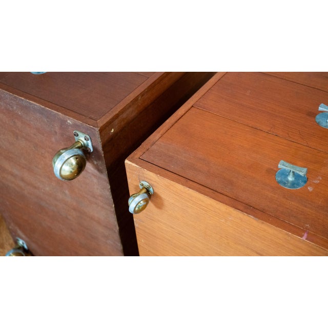 1960s Finn Juhl France and Son Rolling Cabinets - A Pair For Sale - Image 12 of 13