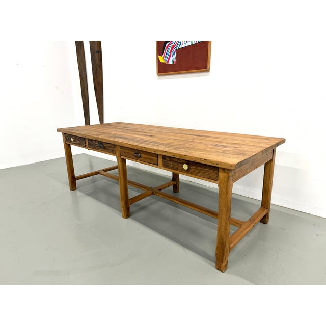 Farmhouse Table in Pine, 1950s For Sale - Image 6 of 18