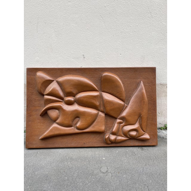 A. Guignard, Wall Sculpture, 1974, Pearwood For Sale - Image 11 of 11