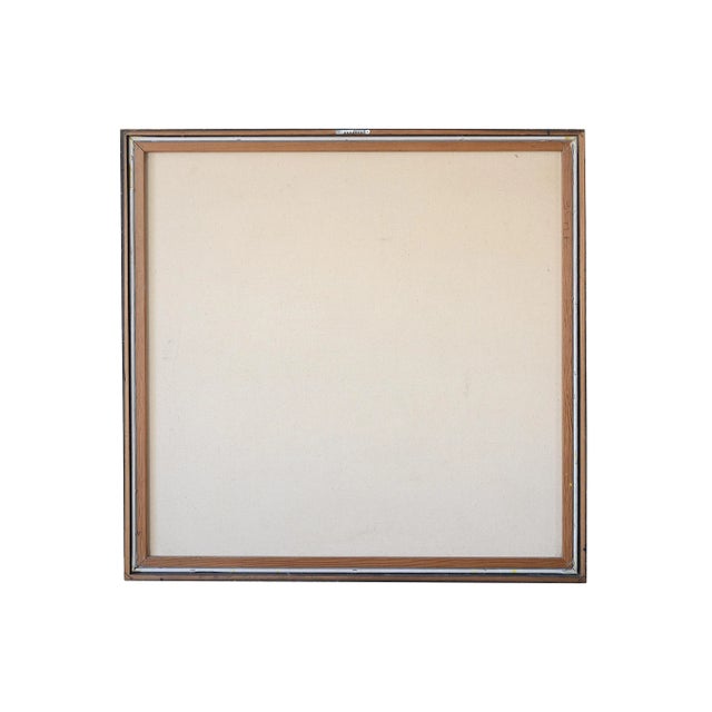 Vintage 1970s Lovers in the Flower Field Landscape Painting For Sale - Image 10 of 11