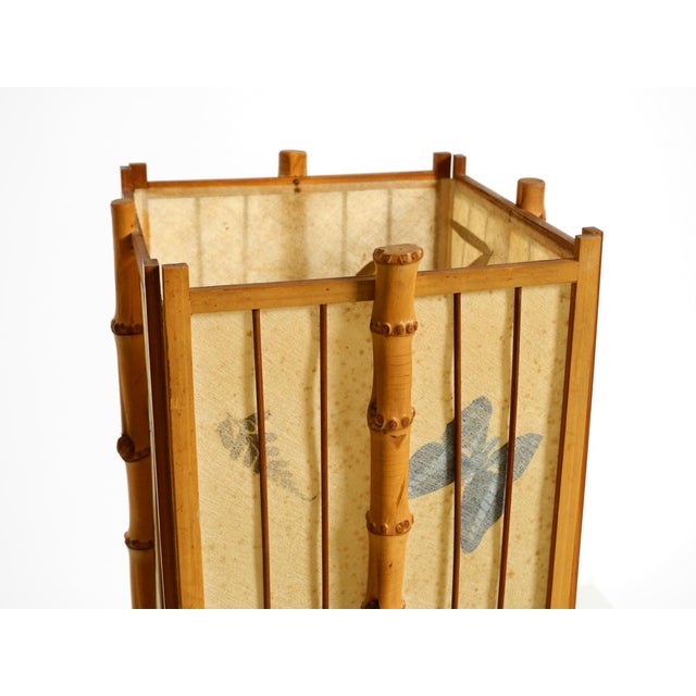 Mid-Century Modern French Table Lamp in Bamboo and Parchment Paper, 1950s For Sale - Image 13 of 18