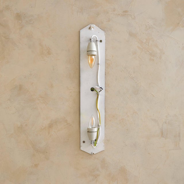 Metal Italian Hand-Forged Wrought Iron Sconce Attributed to Longobard No. 01, 1970s For Sale - Image 7 of 11