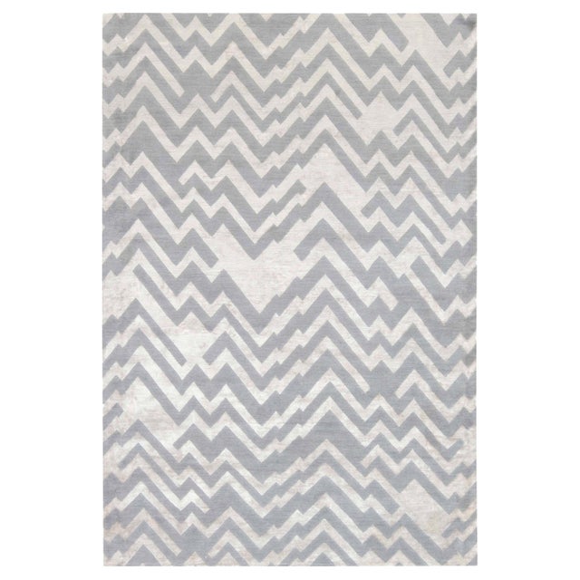 Contemporary Rocky Peaks Geometric Rug by Doris Leslie Blau For Sale