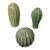 Minimalist 3 Pc. Glazed Stoneware Cacti - Set of 3 For Sale
