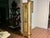 1940s Weiman Vintage Hollywood Regency Style Gold Lighted Curio Display Cabinet 1940s Lighted With Drawer For Sale - Image 5 of 17