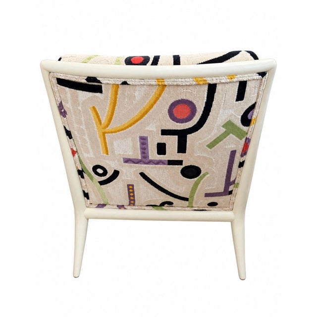 White Pair t.h. Robsjohn-Gibbings for Widdicomb Lounge Chairs, 1950 For Sale - Image 8 of 10