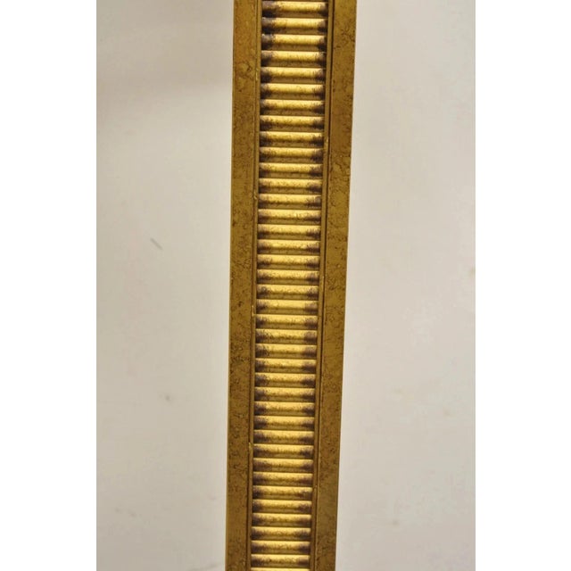Decorator Fine Art Lamps Gold Gilt Metal Skyscraper Modern Floor Lamps - A Pair For Sale - Image 9 of 12