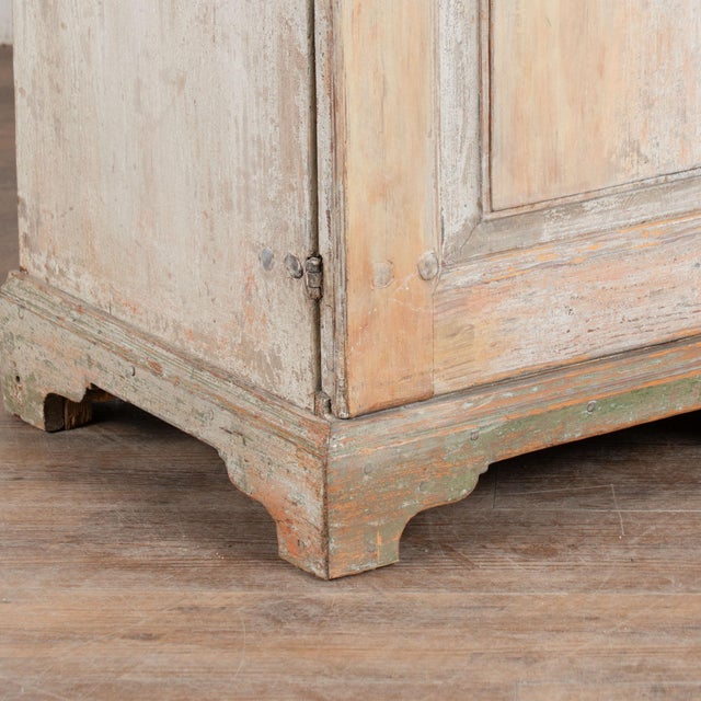 19th Century Swedish Original Hand-Painted Pine Sideboard Buffet Cabinet For Sale - Image 14 of 18