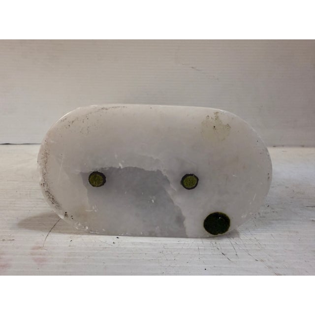 Vintage Black and White Abstract Marble Sculpture - Signed For Sale In New York - Image 6 of 9