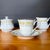 Ceramic Vintage Towne House Spring 3094 Creamer & Sugar Bowl Set • Yellow Floral Band and Silver Trim For Sale - Image 7 of 8