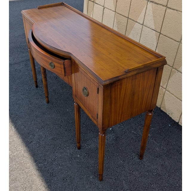 Mid 20th Century Hepplewhite Style Mahogany Bow Front Sideboard For Sale - Image 13 of 18