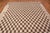 Modern Moroccan Inspired Brown Cream Checkerboard Design Area Rug For Sale In New York - Image 6 of 7