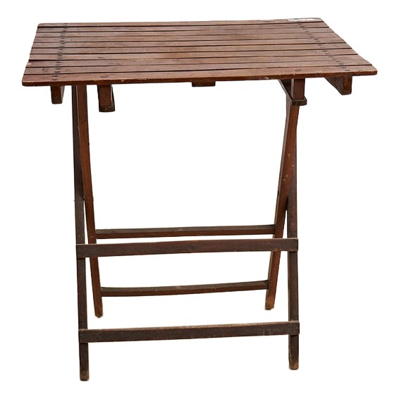 Vintage Wooden Open and Close Table For Sale