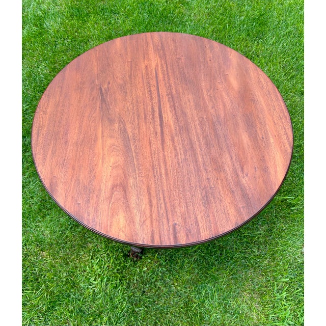 Late 19th Century Antique, Mahogany, English, Pedestal Table, With Carved, Claw Feet, Late 19th Century For Sale - Image 5 of 11