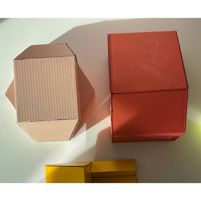 2020s Abstract Cardboard Sculpture in Rustic Pink For Sale - Image 5 of 5