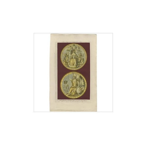 Harrison, Great Seal of Queen Anne after Union with Scotland, 1786, Paper For Sale - Image 4 of 10