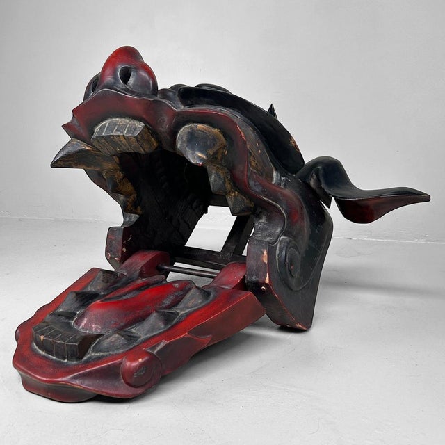 Meiji Wooden Japanese Shishi Mask, 1890s For Sale - Image 6 of 18