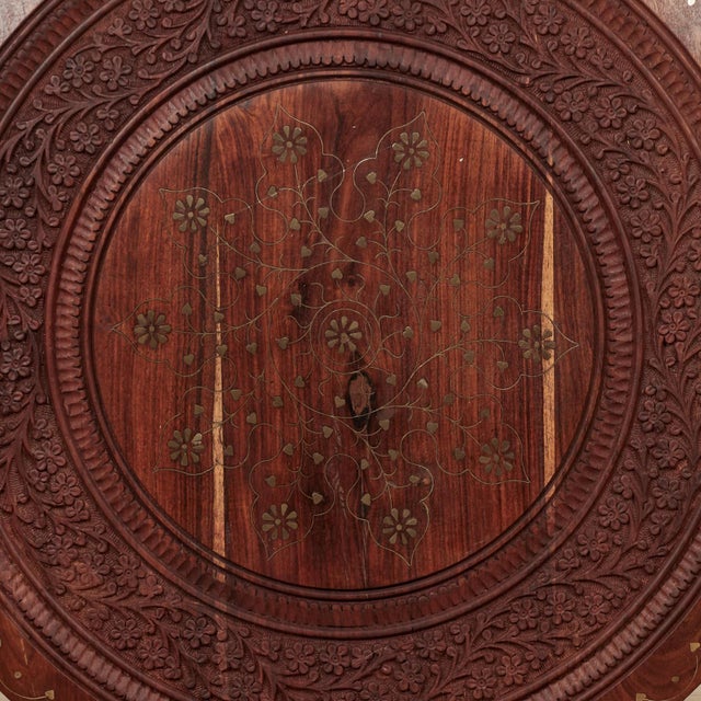 Pair of Antique Anglo Indian Carved and Inlaid Stands For Sale - Image 16 of 16
