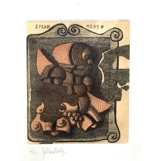 Fragment (Frammento) is an original etching realized by Gaetano Pompa. Very good conditions. Edition of 60 prints,...