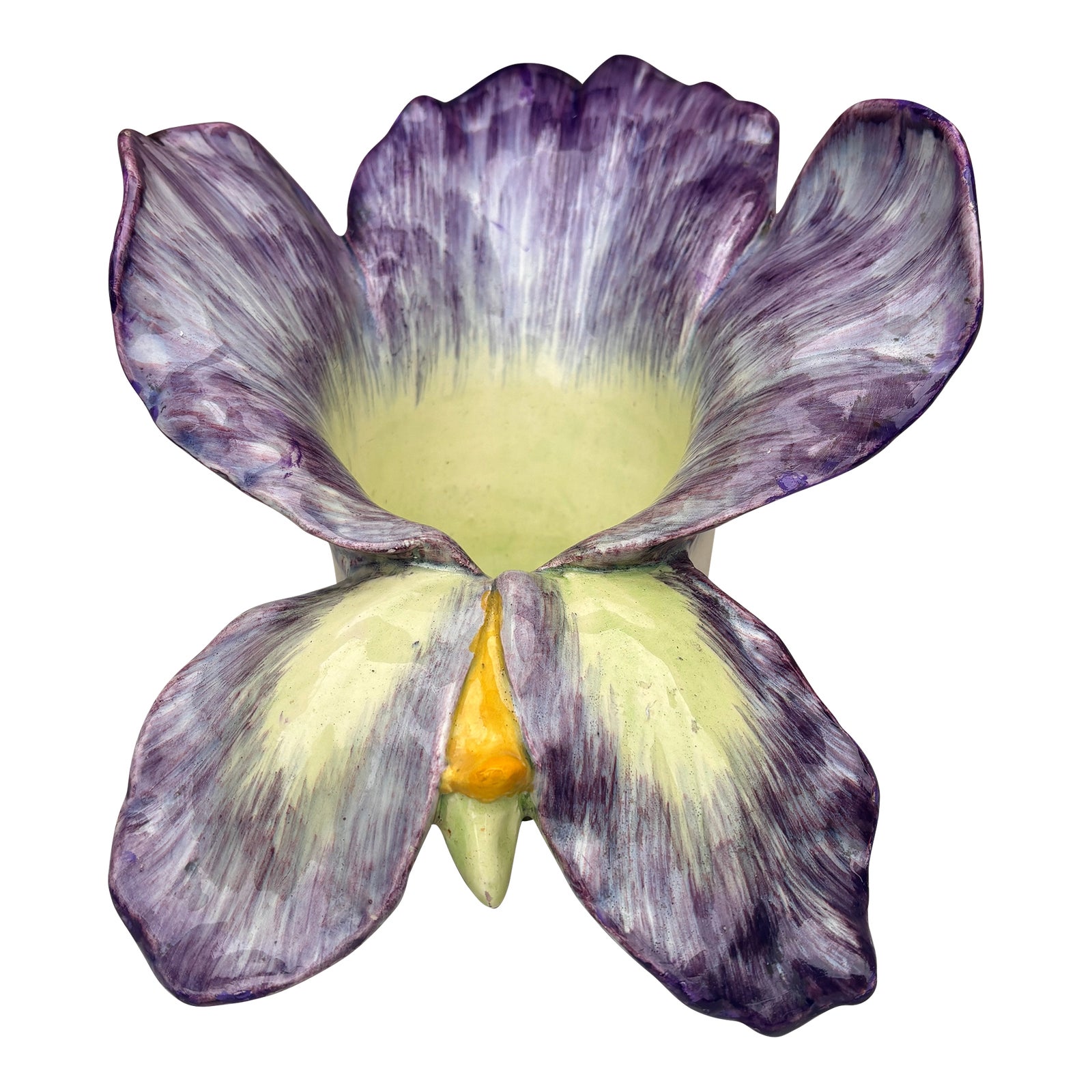 Majolica Violet Cache Pot Delphin Massier Circa 1890 | Chairish