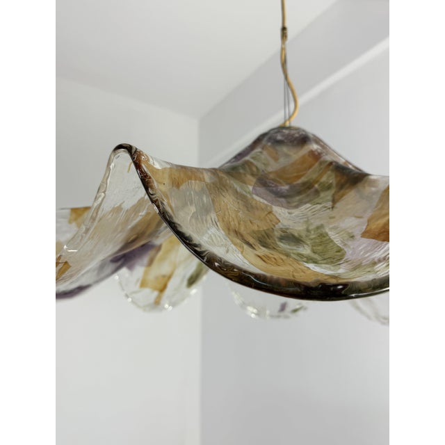 Large Murano Glass and Brass Chandelier from La Murrina, 1970s For Sale - Image 13 of 16