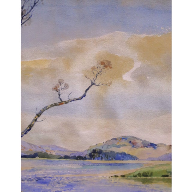 Mid-Century Pair of European Landscape Watercolors Signed Walch, Framed For Sale - Image 15 of 18