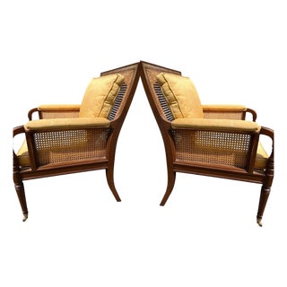 1940s Sophistication Reimagined: Theodore Alexander Althorp Living History Style Armchairs For Sale