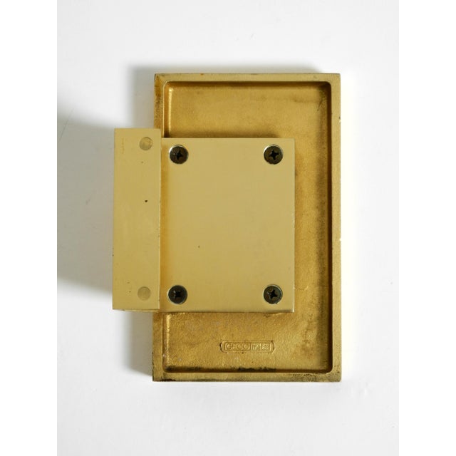 Metal Vintage Space Age Abstract Door Handle in Brass-Plated Cast Aluminum, 1960s For Sale - Image 7 of 12