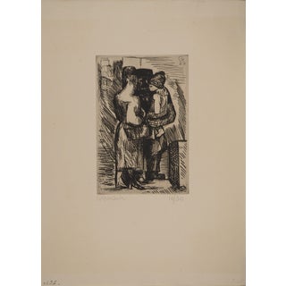 Marcel Gromaire, Family, Original Signed Engraving For Sale