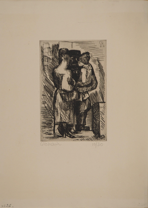 Marcel Gromaire, Family, Original Signed Engraving
