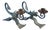 19th Century Art Nouveau Wrought Iron Candelabra with Dragons from A. Mazzucotelli School, Italy, 1920s, Set of 2 For Sale