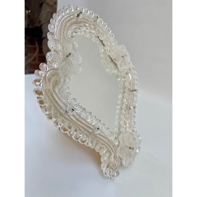 Murano 1950s Italian Murano Venetian Table or Wall Mirror For Sale - Image 4 of 12