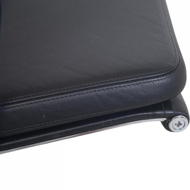 EA209 Chair in Black Leather by Charles Eames, 2000s For Sale - Image 9 of 16
