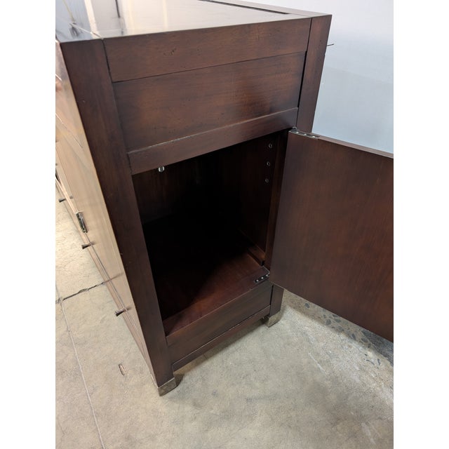 Wood Late 20th Century Mahogany Milling Road SideBoard W/ Hidden Compartments For Sale - Image 7 of 11