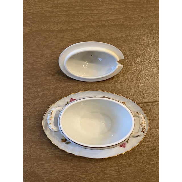 Ceramic 1960s Richard Ginori Covered Condiments Dish – Rose Pattern (Roma) For Sale - Image 7 of 8