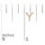 Early 21st Century 10K Yellow Gold 1/10 Cttw Diamond 'Y' Initial Stud Earring For Sale - Image 5 of 5