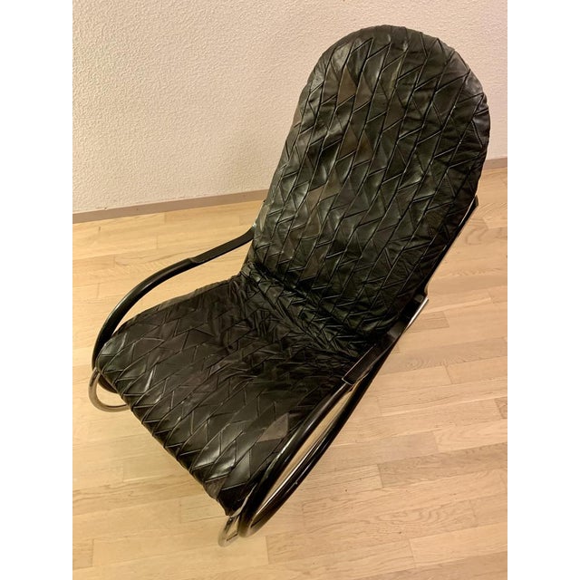Mid-Century Nonna Patchwork Rocking Chair by Paul Tuttle for Strässle, 1980s For Sale - Image 6 of 18