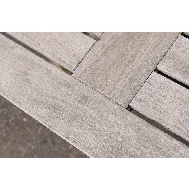 Gloster Teak Outdoor Patio Dining Table With Four Chairs For Sale - Image 10 of 18