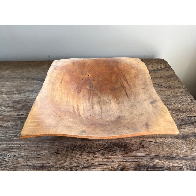 Vintage Early Don Stinson Tamworth Ontario Canada Massive Hand Carved Natural Wood Bowl Sculpture 22" Amazing Vintage Find...