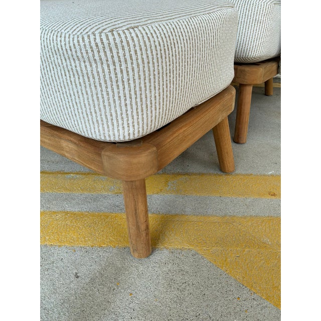 Made Goods Organic Modern Teak Tessa Lounge Chair and Ottoman For Sale - Image 10 of 11