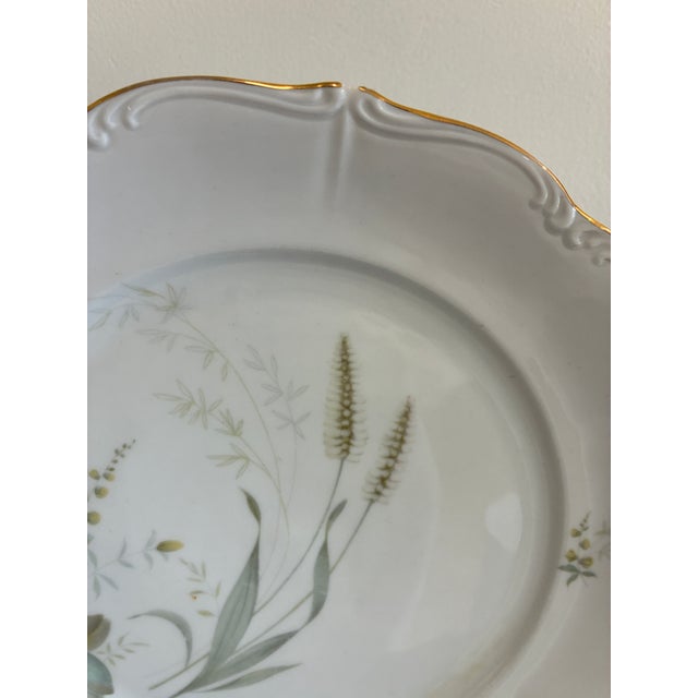 Victorian Vintage Forest Bavaria Dinner Plates With Gold Rim - Set of 8 For Sale - Image 3 of 12