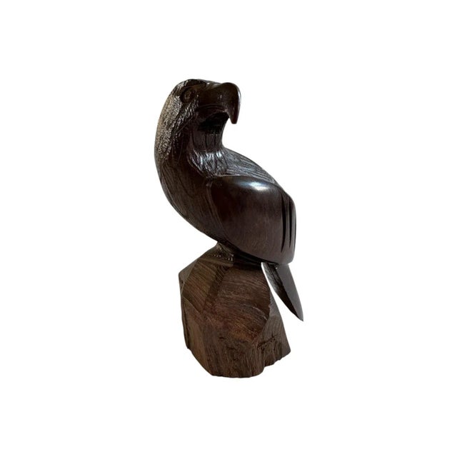 American Late 20th Century Hand Carved Eagle / Bird Sculpture For Sale - Image 3 of 9