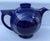 6 Cup Teapot by HALL Made in U.S.A. Glossy cobalt blue and silver accents.