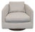West Elm Imogene Lounge Swivel Chair in Textured Beige Fabric For Sale