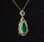 Metal Late 20th Century Gia Natural 4.10Cts Emerald Diamond Solid 18k Gold Pendant Necklace For Sale - Image 7 of 15