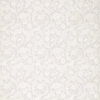 Morris & Co Pure Bachelors Button Embroidery Fabric in Pebble - a Sample For Sale
